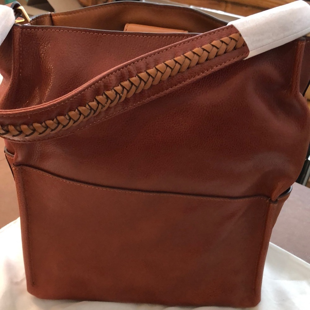 HAMMITT DAVIS MEDIUM SHOULDER BAG in Manzanita Tan NWT